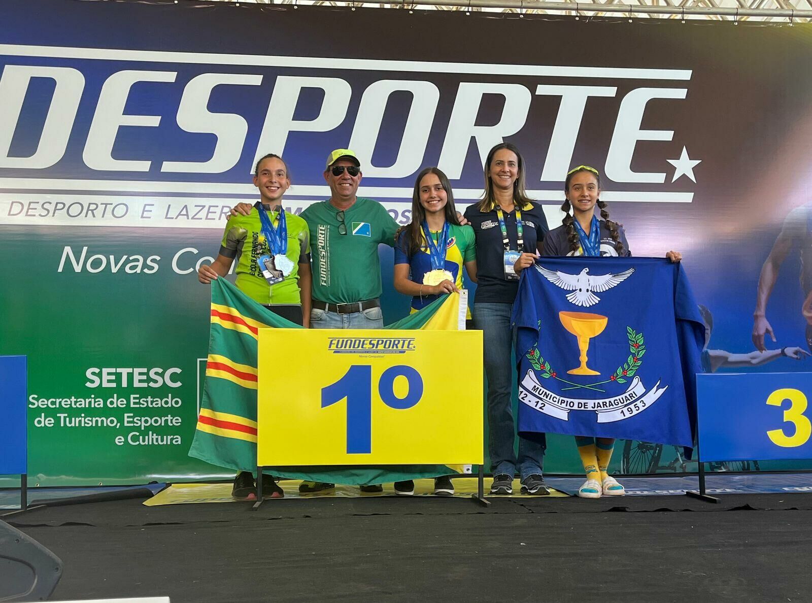 Imagem de compartilhamento para o artigo Atleta de 14 anos de Cassilândia é campeã em ciclismo no Jogos Escolares da MS Todo dia